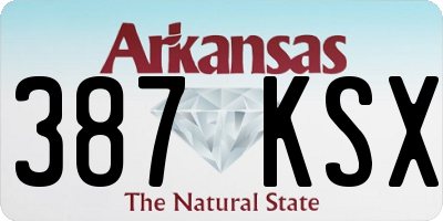 AR license plate 387KSX