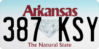 AR license plate 387KSY