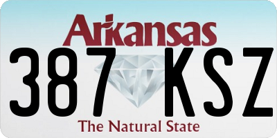 AR license plate 387KSZ