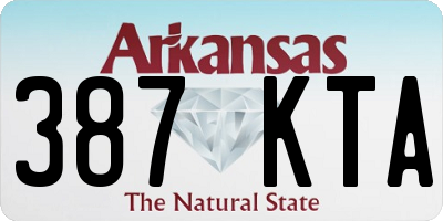 AR license plate 387KTA