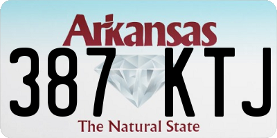 AR license plate 387KTJ