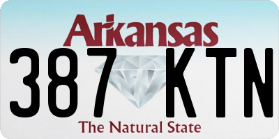 AR license plate 387KTN