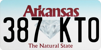 AR license plate 387KTO