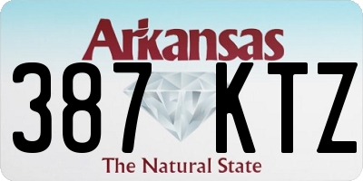 AR license plate 387KTZ