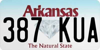 AR license plate 387KUA