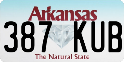 AR license plate 387KUB