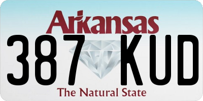 AR license plate 387KUD