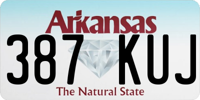 AR license plate 387KUJ