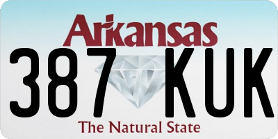 AR license plate 387KUK