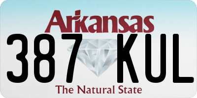 AR license plate 387KUL