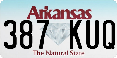 AR license plate 387KUQ
