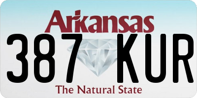 AR license plate 387KUR