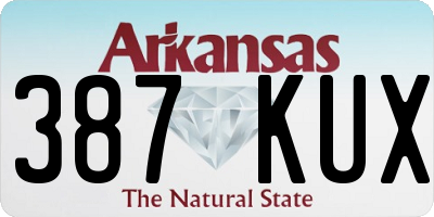 AR license plate 387KUX