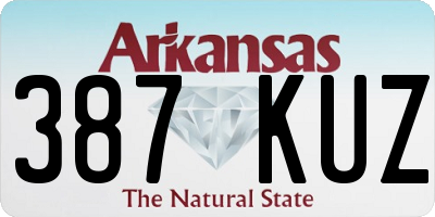 AR license plate 387KUZ