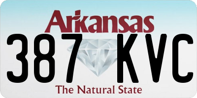 AR license plate 387KVC