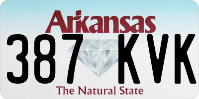 AR license plate 387KVK