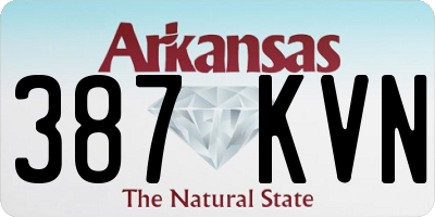 AR license plate 387KVN
