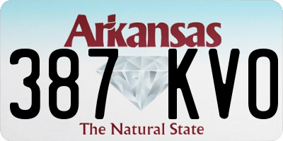 AR license plate 387KVO