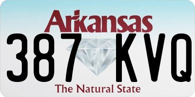 AR license plate 387KVQ