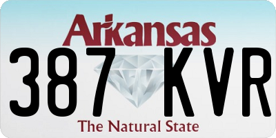 AR license plate 387KVR