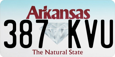 AR license plate 387KVU