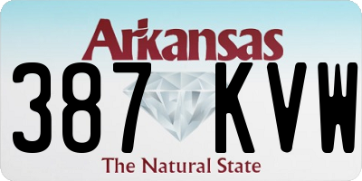 AR license plate 387KVW