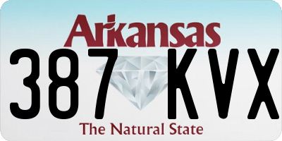 AR license plate 387KVX