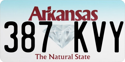 AR license plate 387KVY
