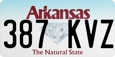 AR license plate 387KVZ