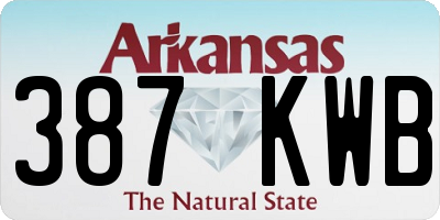 AR license plate 387KWB