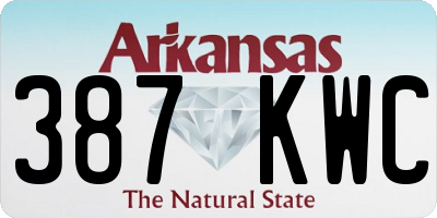 AR license plate 387KWC