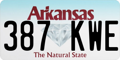 AR license plate 387KWE