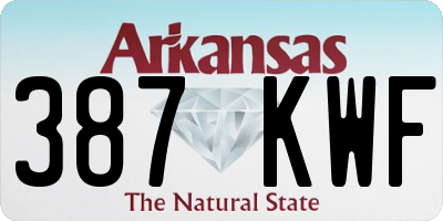 AR license plate 387KWF