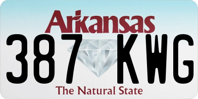 AR license plate 387KWG
