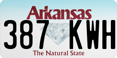 AR license plate 387KWH