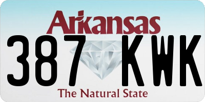 AR license plate 387KWK