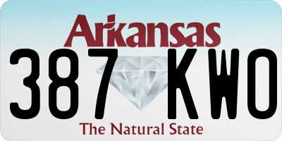 AR license plate 387KWO
