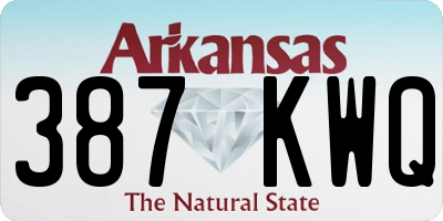 AR license plate 387KWQ