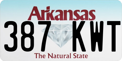 AR license plate 387KWT