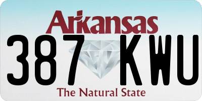 AR license plate 387KWU