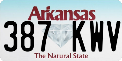 AR license plate 387KWV