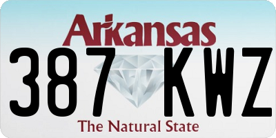 AR license plate 387KWZ