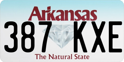 AR license plate 387KXE