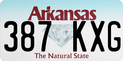 AR license plate 387KXG