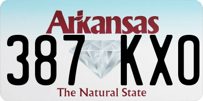 AR license plate 387KXO