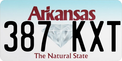 AR license plate 387KXT