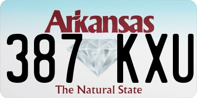 AR license plate 387KXU