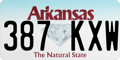 AR license plate 387KXW