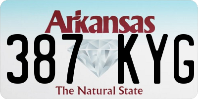 AR license plate 387KYG