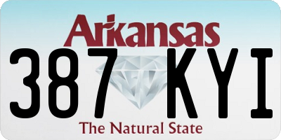 AR license plate 387KYI